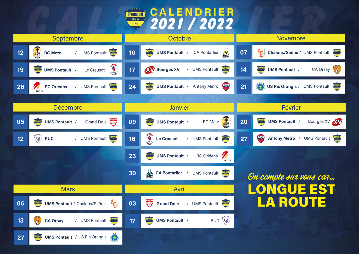 SAISON 2021/2022 - Fédérale 2 - Equipes Seniors A et B