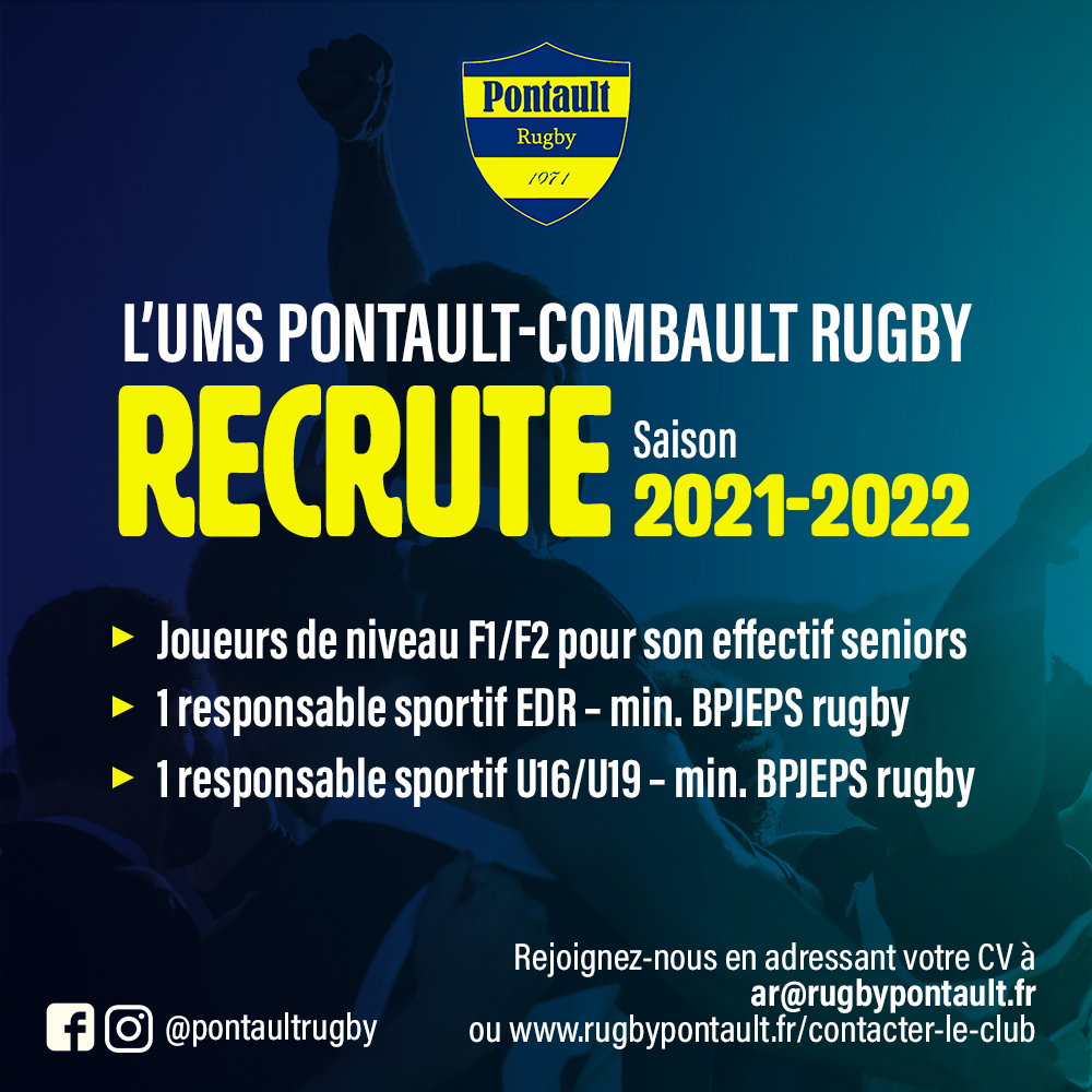 Recrutement club rugby Pontault