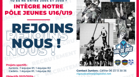 RECRUTEMENT JOUEURS CADETS ET JUNIORS NES ENTRE 2004 et 2008 