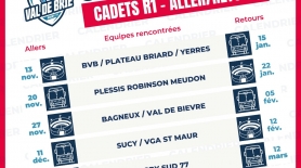 Calendriers des matchs M16