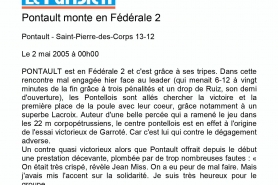 Votre club a 50 ans - Retour sur les Années 2005 à 2009